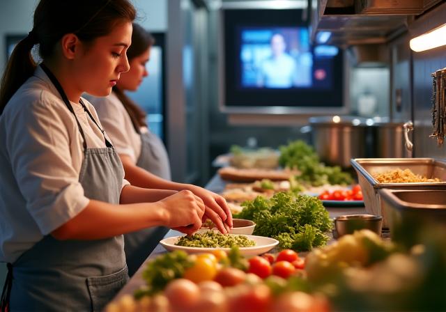 Estudiantes participando en clase interactiva de cocina mexicana